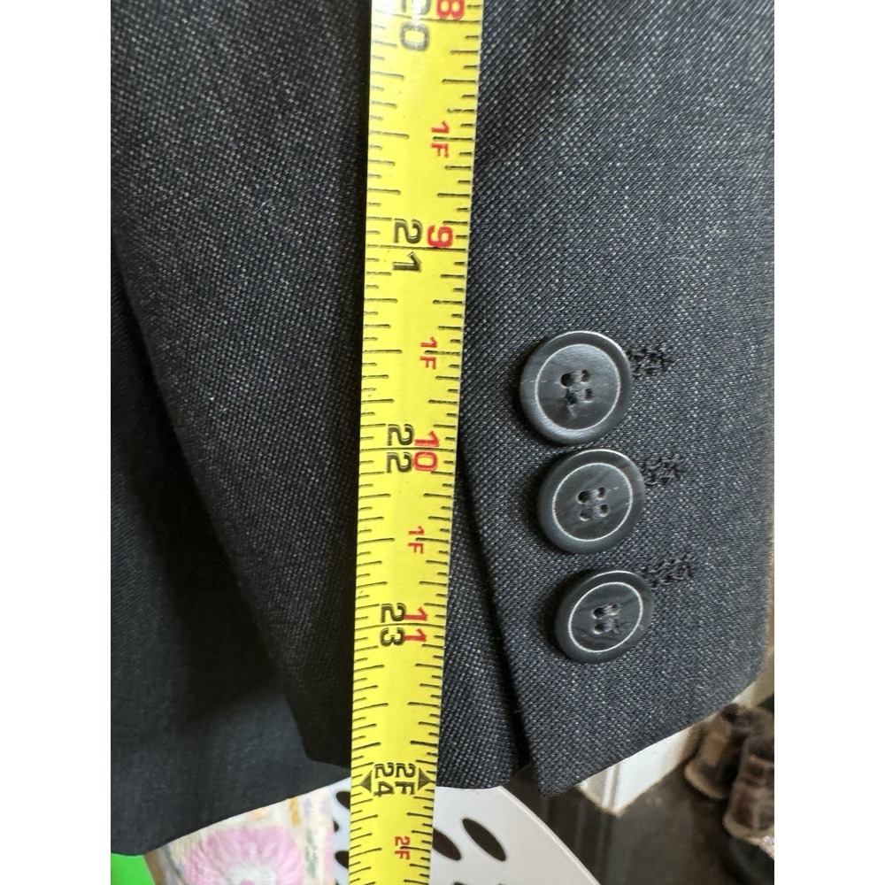 Egara Slim Fit Charcoal Gray Super 120s 42S 36W Jacket Blazer Sport Coat - Picture 7 of 9
